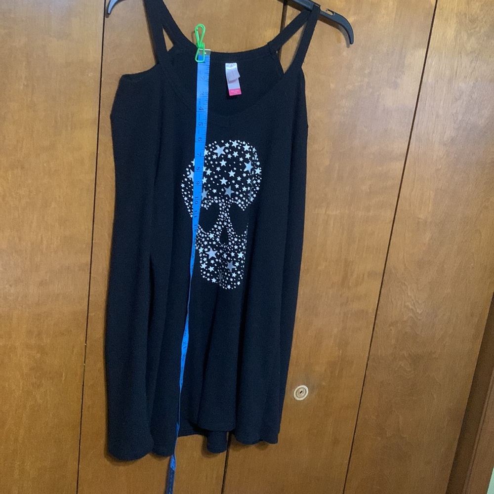 NO BOUNDARIES- Skeleton Black Long sleeve Shirt/ Open shoulder - Picture 6 of 9